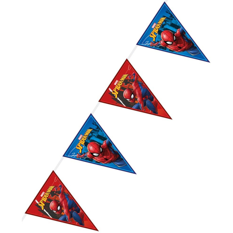 Guirlande Spider-Man fanion pour décoration d'anniversaire enfant