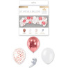 Pack arche à ballons blancs et rose gold pour décoration