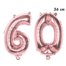 Ballons Age 60 ans Rose...