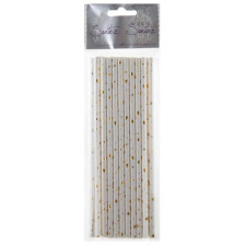 Pailles anniversaire couleur or en carton Pailles anniversaire couleur or en carton