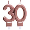 Bougie anniversaire 30 ans rose gold pour décorer le gâteau Bougie anniversaire 30 ans rose gold pour décorer le gâteau