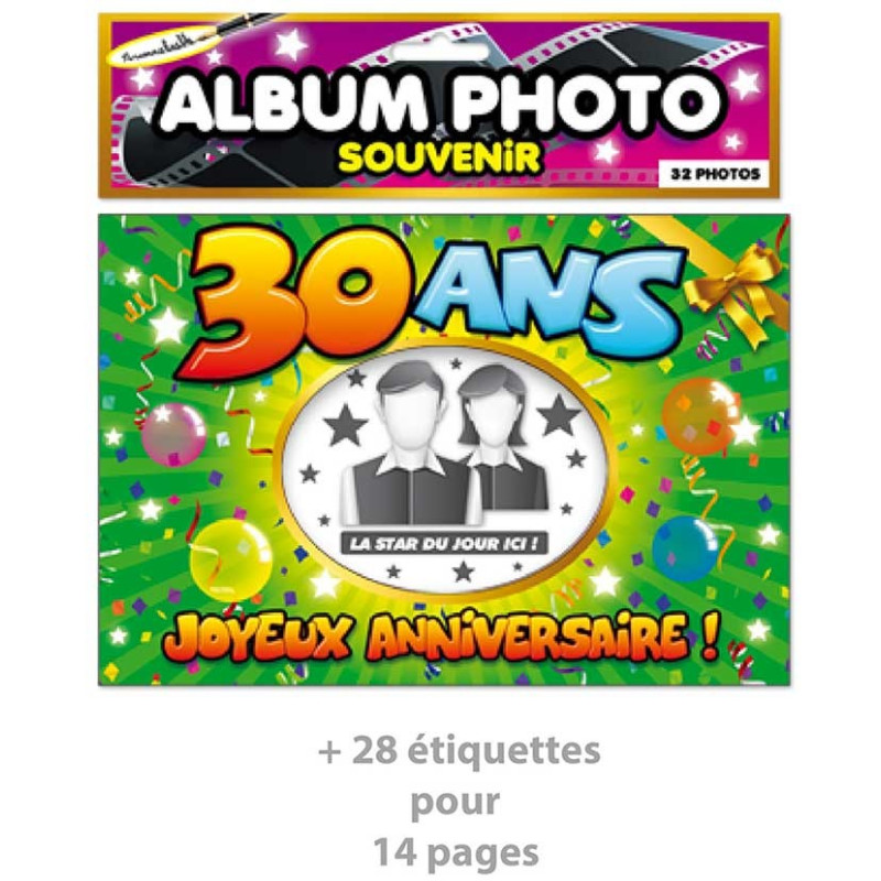 Album photo souvenir pour anniversaire 30 ans