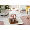 Bougie 50 ans rose gold pour décorer un gâteau d'anniversaire