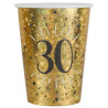 Verres anniversaire 30 ans noir et or Verres anniversaire 30 ans noir et or