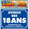 Plaque de rue humoristique pour décoration d'anniversaire 18 ans Plaque de rue humoristique pour décoration d'anniversaire 18 ans