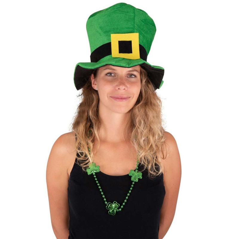 Accessoire Saint Patrick collier vert trèfles Accessoire Saint Patrick collier vert trèfles