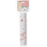 Chemin de table joyeux anniversaire rose gold