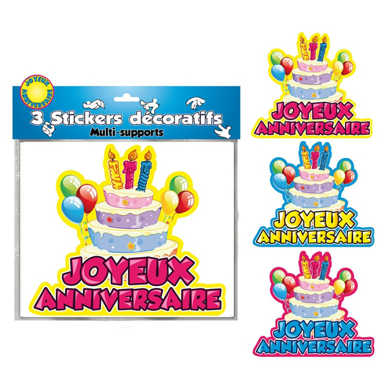 Stickers décoratifs anniversaire