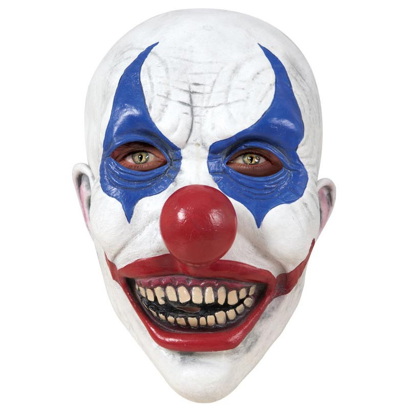 Masque Halloween intégral de clown tueur au visage coloré