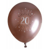 Ballons d'anniversaire 20 ans rose gold