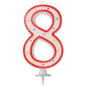 Bougie géante chiffre 8 pour anniversaire Bougie géante chiffre 8 pour anniversaire
