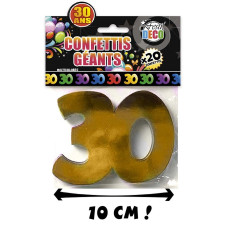 Confettis 30 ans géants pour table d'anniversaire