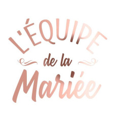 Transfert textile EVJF rose gold