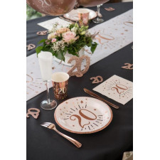 Décoration de table d'anniversaire 20 ans rose gold