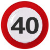 Assiettes rondes pour anniversaire 40 ans