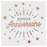 Serviettes joyeux anniversaire rose gold