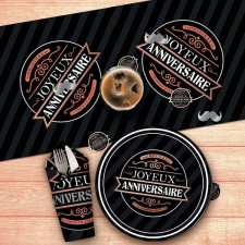 Décoration de table d'anniversaire homme