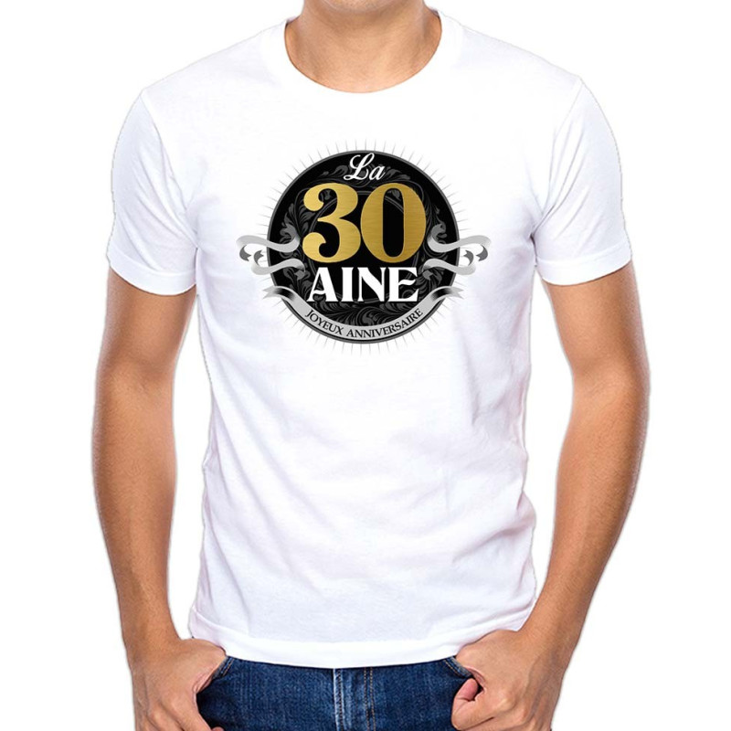 T-shirt à dédicacer homme anniversaire 30 ans