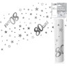 Chemin de table 80 ans anniversaire argent pour décoration Chemin de table 80 ans anniversaire argent pour décoration