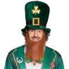 Chapeau vert Saint Patrick trèfle avec barbe Chapeau vert Saint Patrick trèfle avec barbe