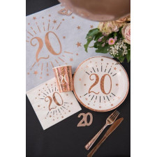 Table anniversaire 20 ans rose gold