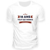 Tee-shirt 18 ans humour