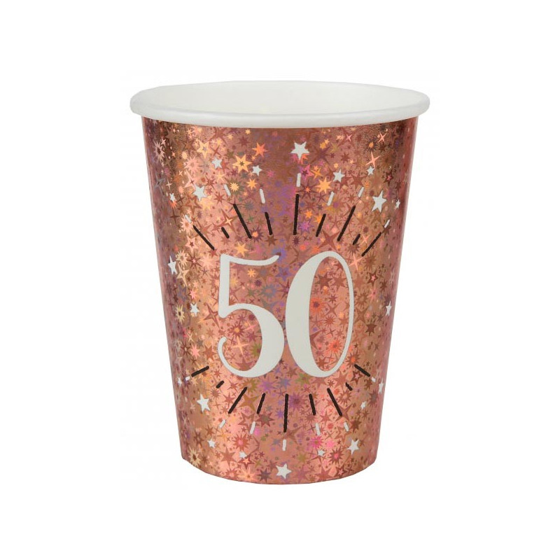 Gobelets en carton pour anniversaire 50 ans
