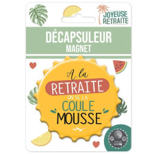 Magnet décapsuleur pour cadeau de départ à la retraite