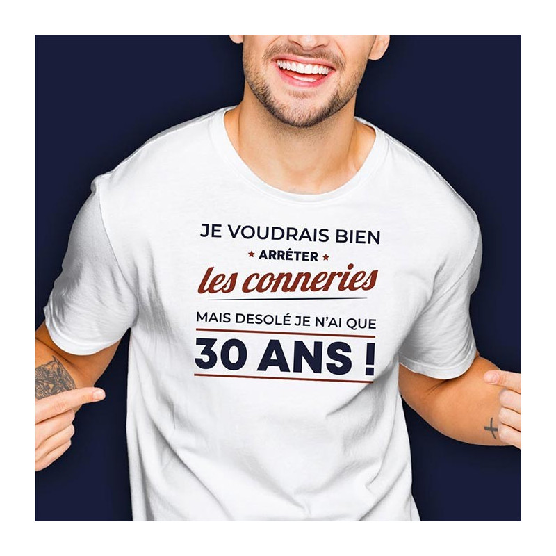 Cadeau anniversaire 30 ans humoristique' T-shirt Homme