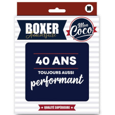 Caleçon 40 ans anniversaire humoristique