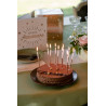 Décoration rose gold pour gâteau d'anniversaire