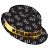 Chapeau anniversaire 40 ans noir et or