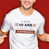Tee-shirt personnalisé anniversaire 40 ans