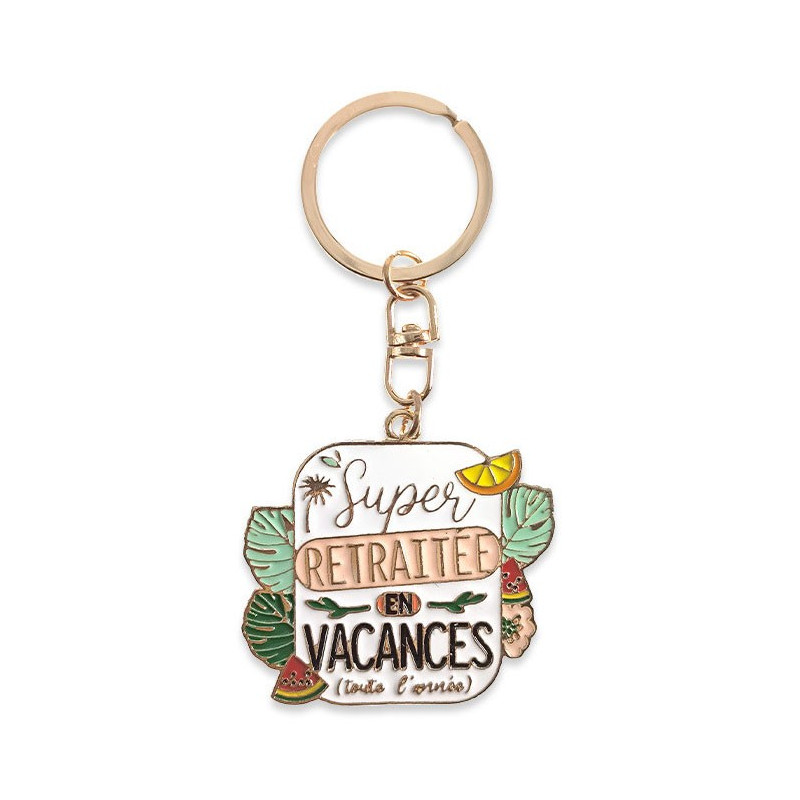 Cadeau porte-clé départ à la retraite femme