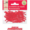 Confettis de table anniversaire rouge en papier Confettis de table anniversaire rouge en papier