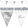 Guirlande 18 ans argent pour anniversaire Guirlande 18 ans argent pour anniversaire