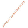 Guirlande joyeux anniversaire rose gold