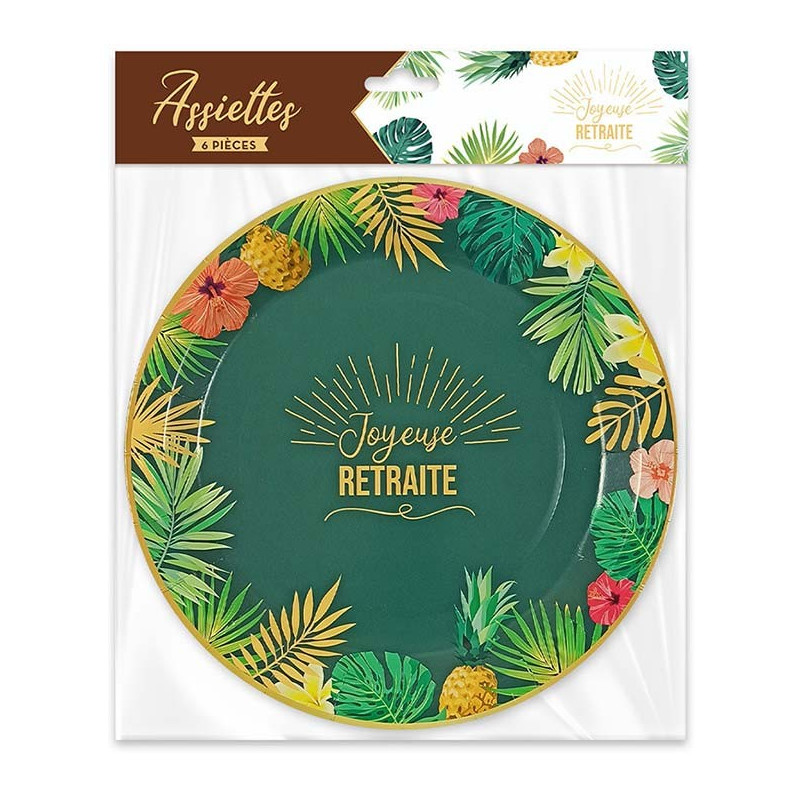 Assiettes départ à la retraite