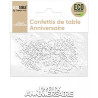 Confettis de table anniversaire blancs en papier Confettis de table anniversaire blancs en papier
