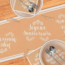 Déco de table d'anniversaire kraft thème nature