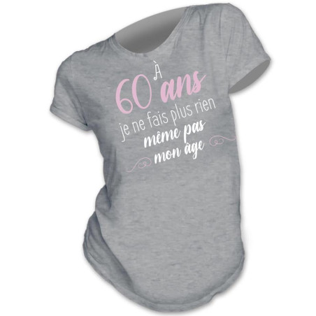 T-shirt Femme '60 Ans Et Toujours Irrésistible' - Taille Au Choix - Fruit Of The Loom - Neuf