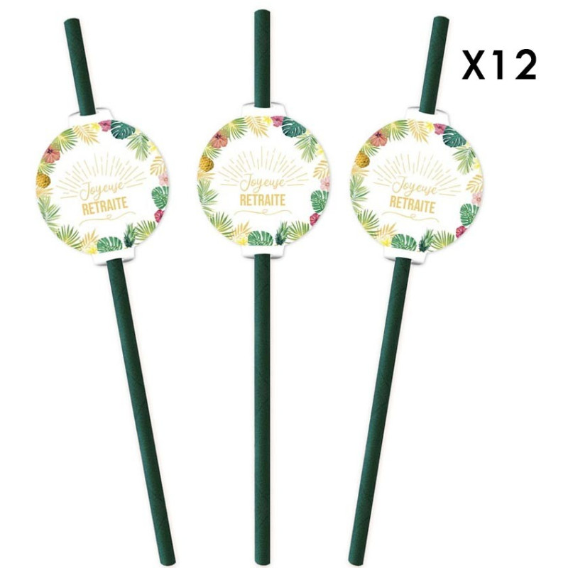 Pailles en carton départ à la retraite Pailles en carton départ à la retraite