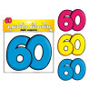 Déco stickers anniversaire 60 ans