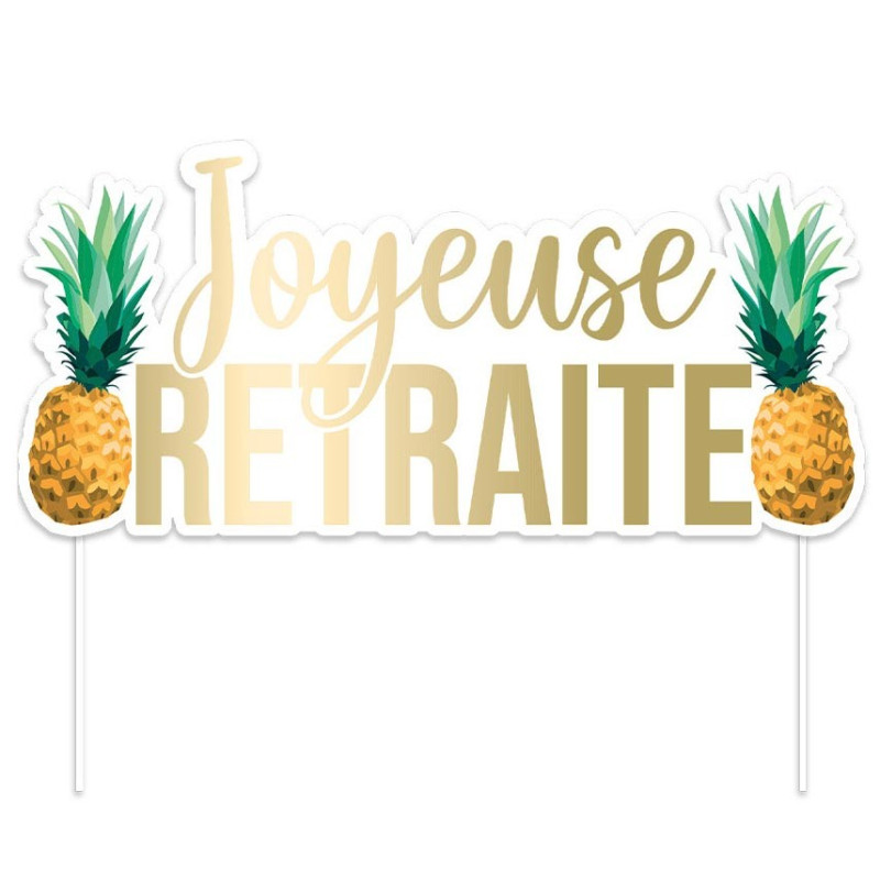 Top joyeuse retraite pour gâteau