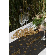 Déco anniversaire dorée pour table