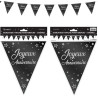 Guirlande noire et argent pour anniversaire Guirlande noire et argent pour anniversaire