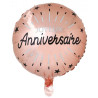 Ballon anniversaire hélium rose gold