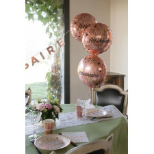 Ballon joyeux anniversaire rose gold pour décoration