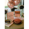 Table anniversaire avec urne rose gold