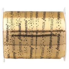 Bolduc joyeux anniversaire noir et or